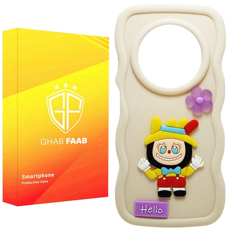 کاور قاب فاب مدل لبوبو سیلیکونی طرح دخترانه مناسب برای گوشی موبایل شیائومی  Redmi A4 / Redmi 14C / Poco C75