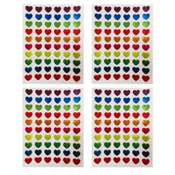 برچسب کودک طرح قلب مدل s113 بسته 4 عددی