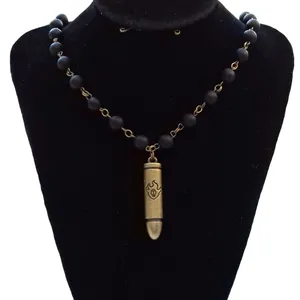 گردنبند مردانه طرح گلوله مدل 1010