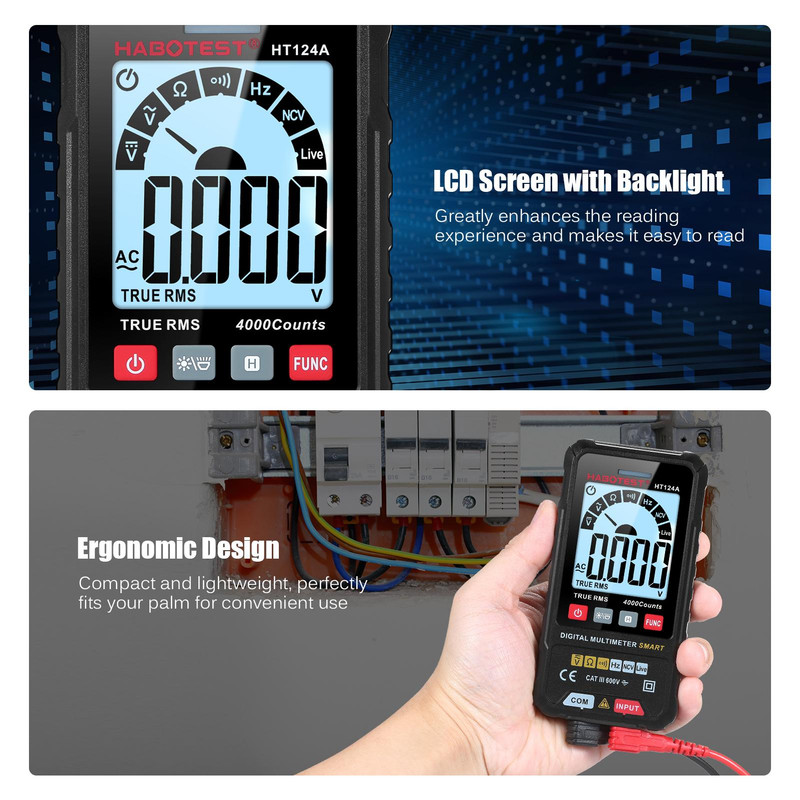 مولتی متر دیجیتال هابوتست مدل HT124B