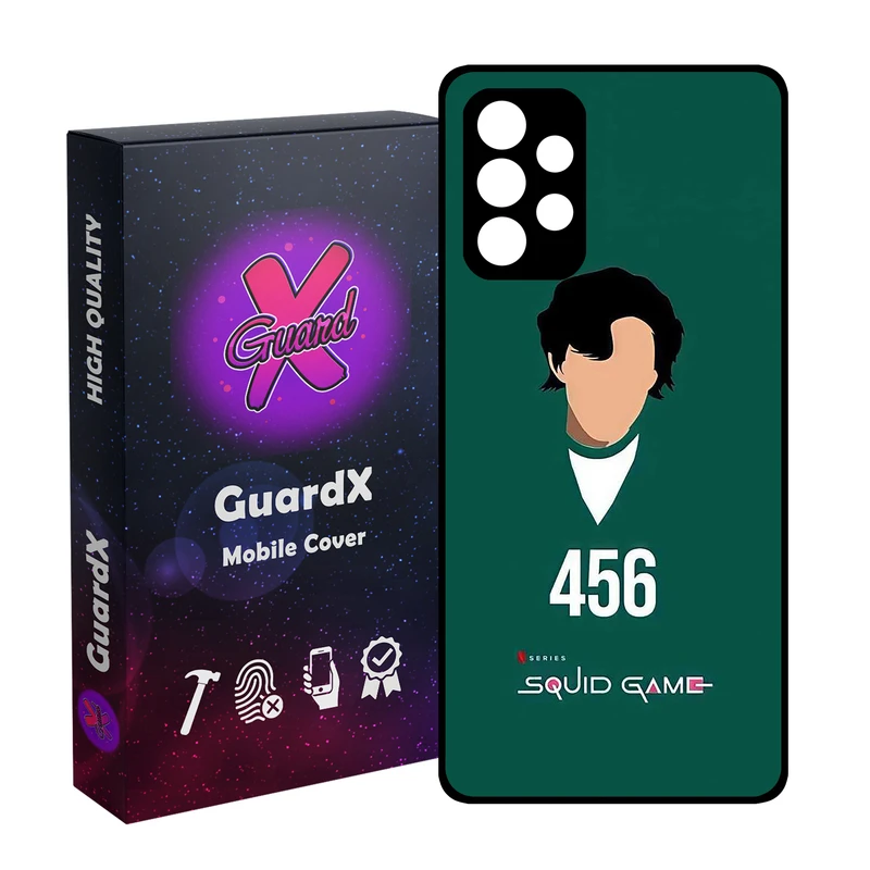 کاور گارد ایکس طرح Squid Game مدل Glass10406 مناسب برای گوشی موبایل سامسونگ Galaxy A32 4G