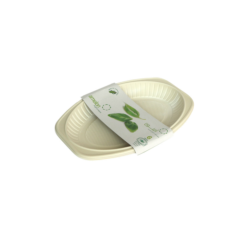 دیس یکبار مصرف آملون مدل small چهار بسته 6 عددی