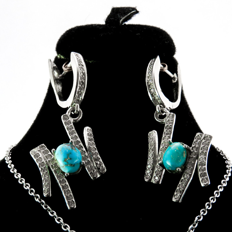 نیم ست نقره زنانه کد AV094-2