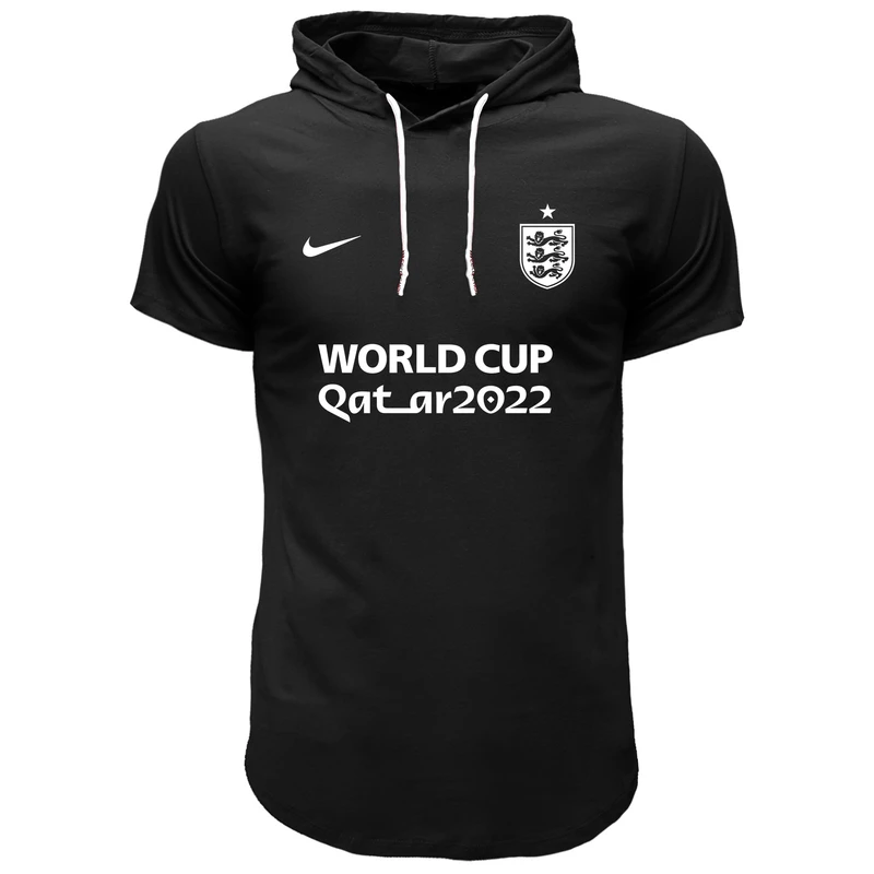 تی شرت کلاه دار مردانه مدل 1401101 طرح جام جهانی رنگ مشکی