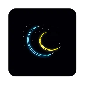 زیر لیوانی کاکتی طرح ماه و ستاره مدل mp53093