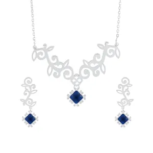 نیم ست نقره زنانه درسان گالری مدل ورونیکا کد DS802