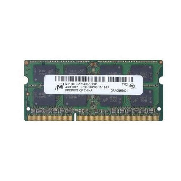 تصویر رم لپتاپ DDR3 تک کاناله 1600 مگاهرتز CL11 میکرون مدل PC3-12800 SODIMM ظرفیت 4 گیگابایت