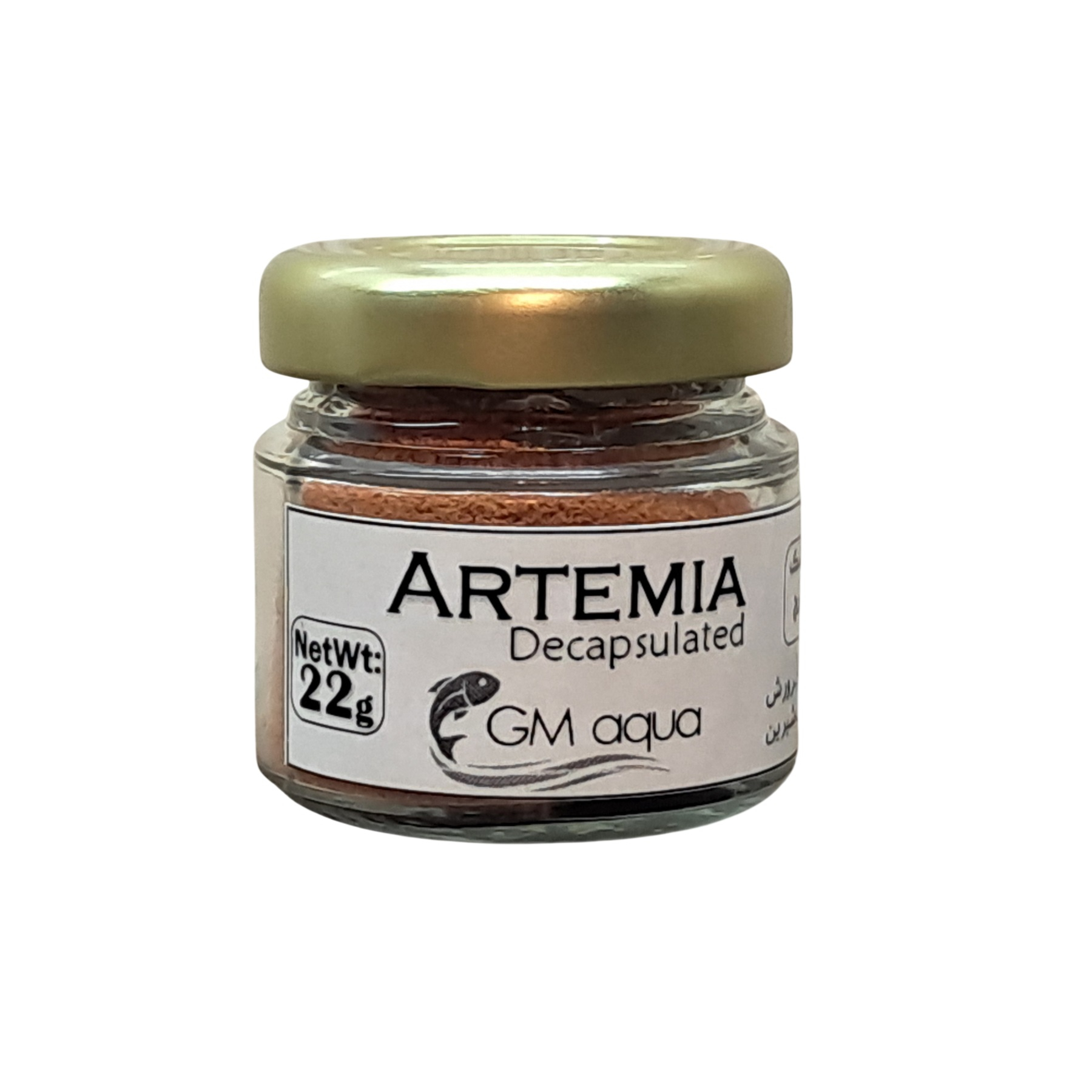 غذای ماهی جی‌ام آکوآ مدل دکپسوله آرتمیا وزن 22 گرم