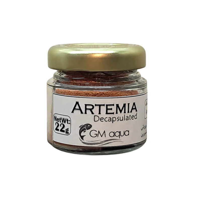 غذای ماهی جی‌ام آکوآ مدل دکپسوله آرتمیا وزن 22 گرم