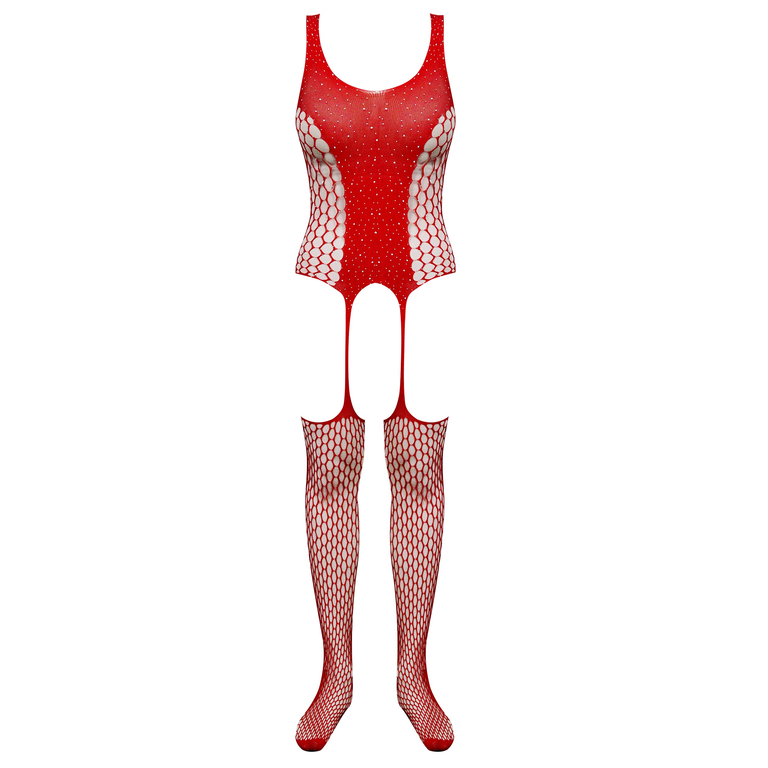 لباس خواب زنانه ماییلدا مدل نگین دار فانتزی کد 4860-7017 رنگ قرمز -  - 1