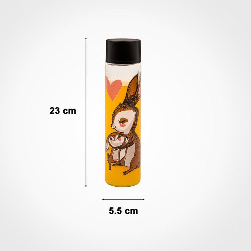 بطری لیمون مدل استوانه طرح کاکتوس کد 1726 گنجایش 390 میلی لیتر