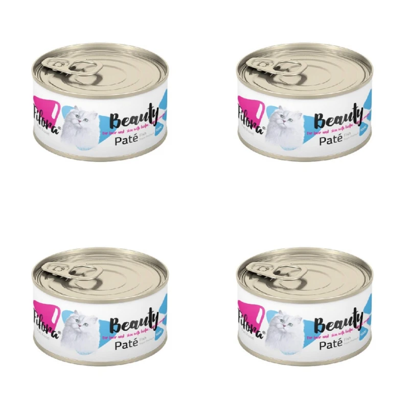 کنسرو غذای گربه فیفورا مدل Beauty fish وزن 100 گرم بسته 4 عددی