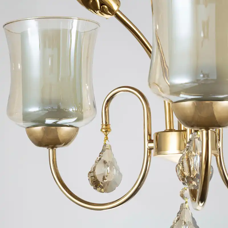 لوستر 6 شعله چشمه نور کد A813.3-3-GWT