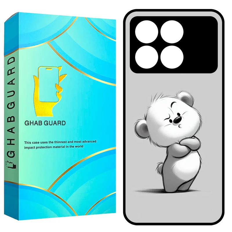 کاور قاب گارد طرح خرس مدل GCHPK70P مناسب برای گوشی موبایل شیائومی Redmi K70 Pro 5G / Poco X6 Pro