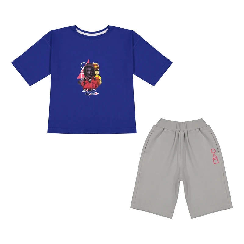 ست تی شرت آستین کوتاه و شلوارک راحتی پسرانه تیتیش مدل 2471661