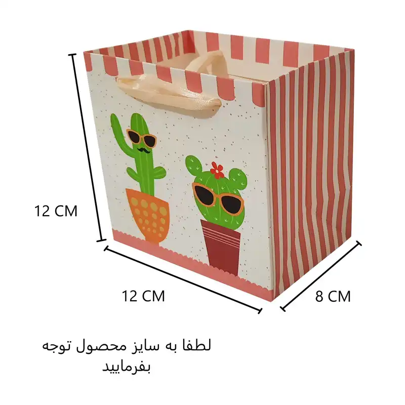 پاکت هدیه طرح کاکتوس کد G709