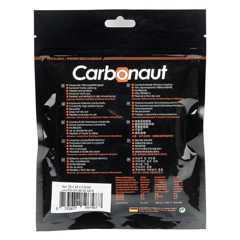 پد سیلیکونی ترمال گریزلی مدل carbonaut
