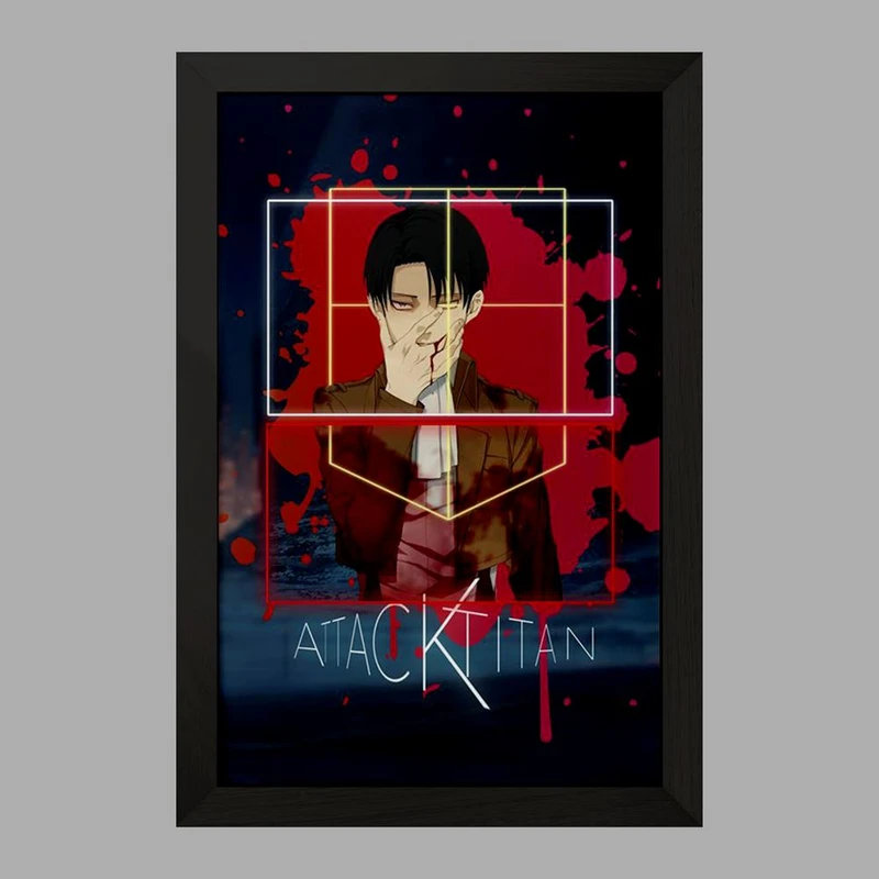 تابلو خندالو مدل لیوای آکرمن انیمه اتک آن تایتان Attack on Titan  کد 11009