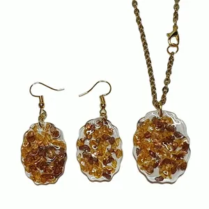 نیم ست زنانه مدل رزینی طرح دفرمه