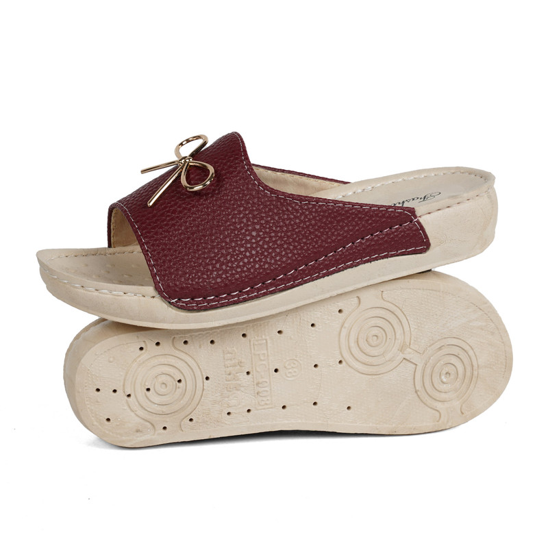 دمپایی طبی زنانه نیکتا مدل L32 رنگ زرشکی