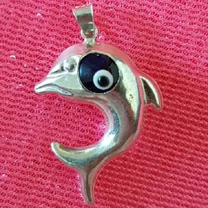 آویز گردنبند نقره زنانه مدل دلفین کد P120