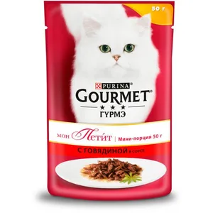 پوچ گربه گورمت مدل گوشت گاو وزن 50 گرم