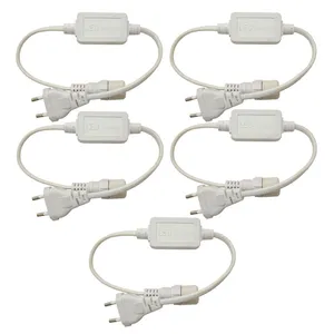 سوکت رابط برق ریسه ال ای دی شلنگی مدل گرد بسته 5 عددی