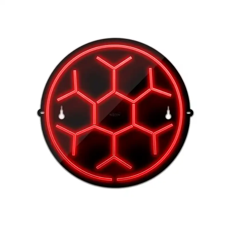 چراغ دیواری نئون دیزاین مدل Soccer-Ball-BL_RD