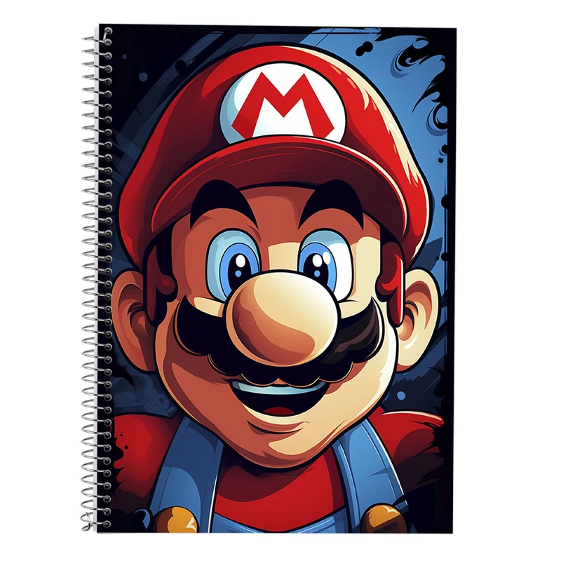 دفتر زبان 50 برگ مدوپد مدل دوخط طرح سوپرماریو super mario کد DF2897