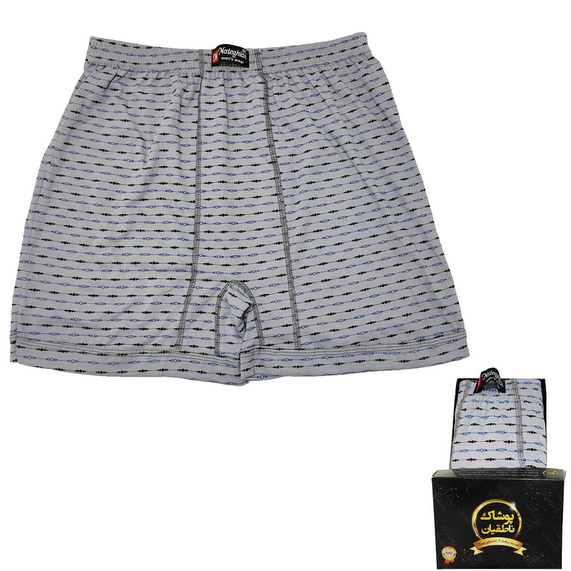 شورت مردانه پوشاک ناطقیان مدل پادار سوپر نخ پنبه کد 3
