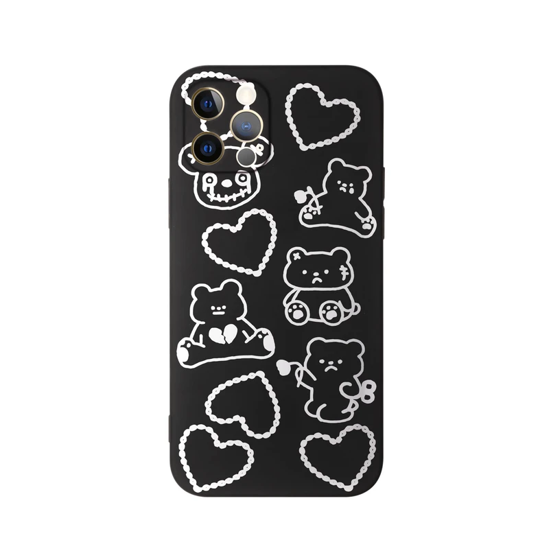 کاور طرح خرس و قلب کد f4255 مناسب برای گوشی موبایل اپل iphone 12 Pro Max