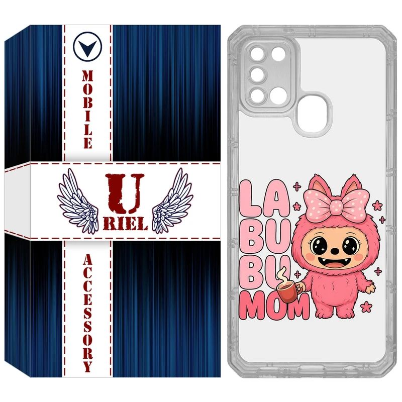کاور یوریل مدل Clear کد 136 طرح لبوبو Labubu مناسب برای گوشی موبایل سامسونگ Galaxy A21S