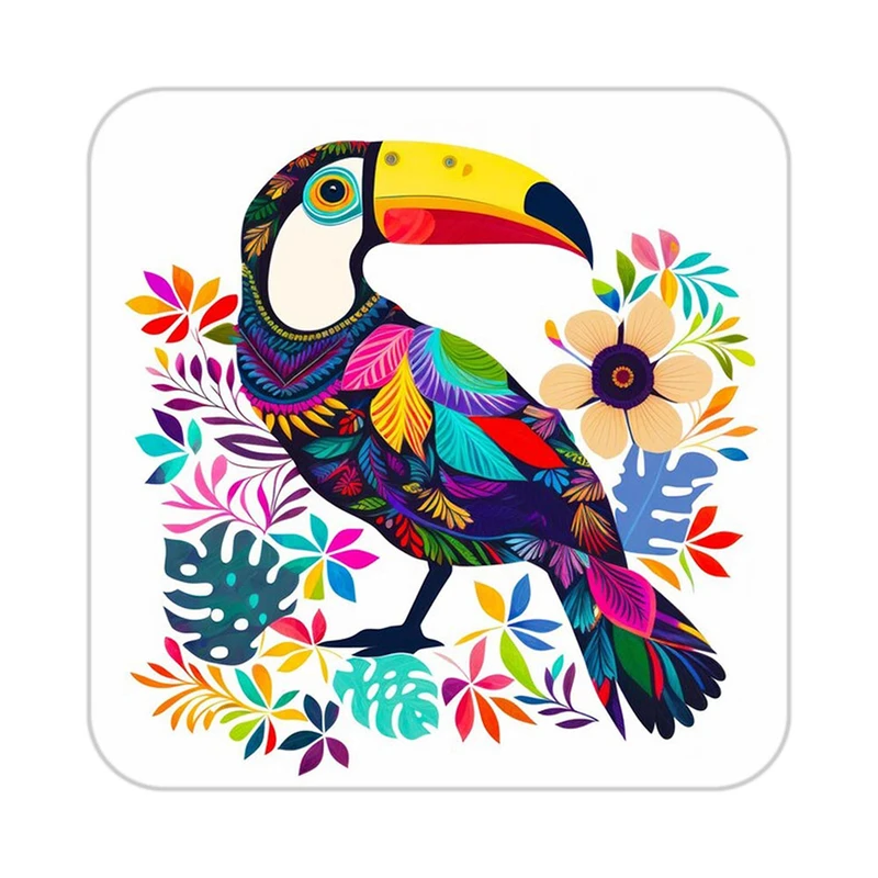 زیر لیوانی کاکتی طرح حیوانات رنگی مدل mp25976