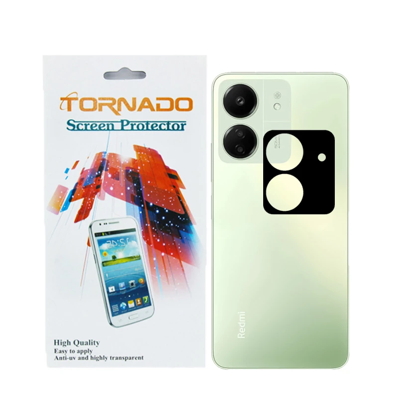محافظ لنز دوربین مدل تورنادو مناسب برای گوشی موبایل شیائومی Redmi 13C بسته 40 عددی