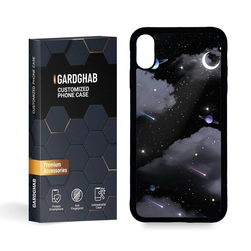 کاور گارد قاب مدل پشت گلس هنری مناسب برای گوشی موبایل اپل iPhone Xs MAX