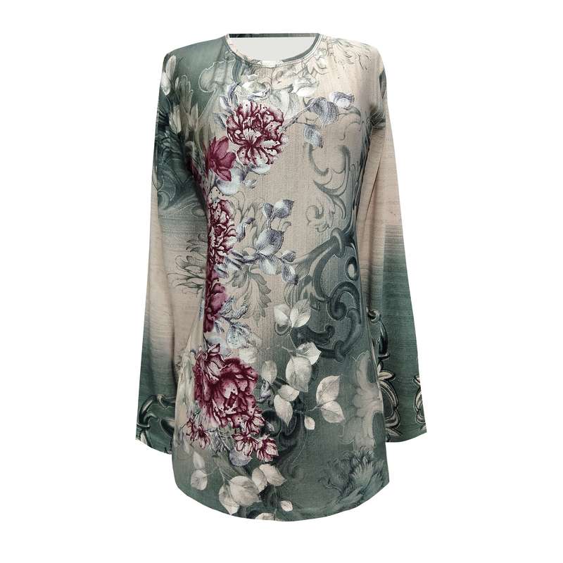 بلوز زنانه مدل گل درشت نخی ترک کد 024