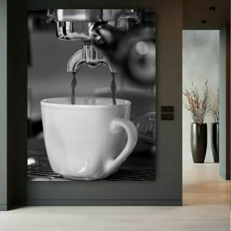 پوستر دیواری طرح قهوه ساز مدل کافی شاپ کد FP105426