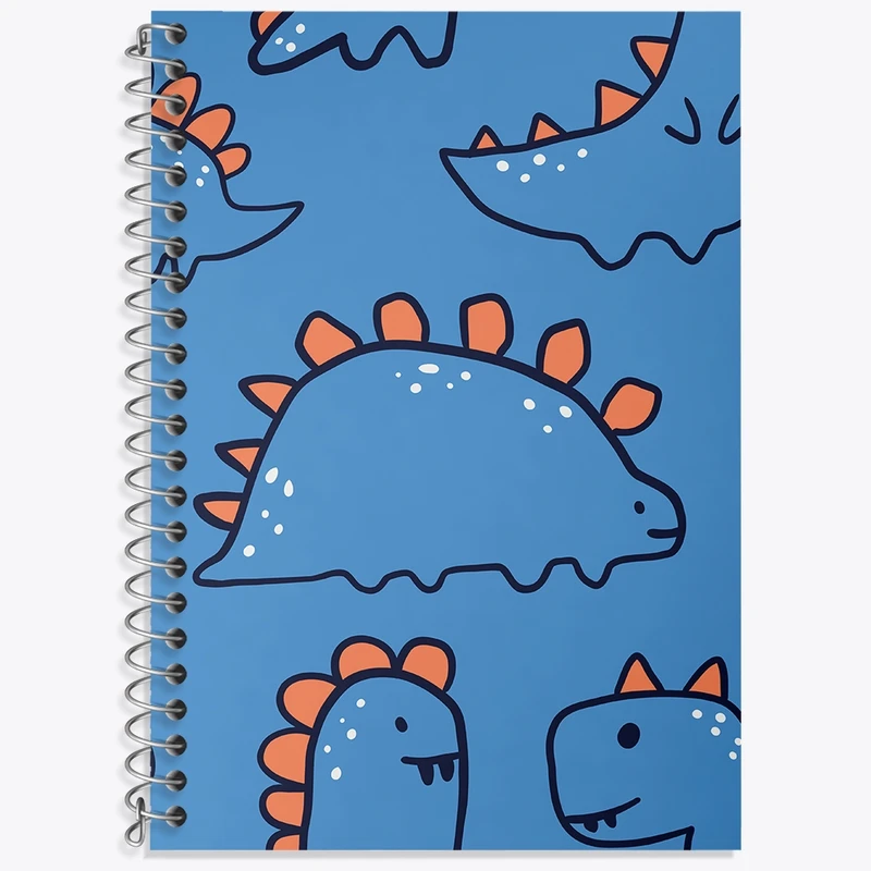 دفتر زبان 50 برگ خندالو مدل سه خط طرح دایناسور کد N961