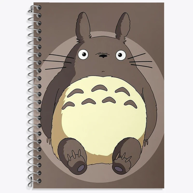 دفتر زبان 50 برگ خندالو مدل دو خط طرح انیمه توتورو (Totoro) کد N2121