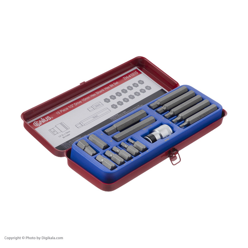 مجموعه 15 عددی آچار آلن جنیوس تولز مدل TH-41015