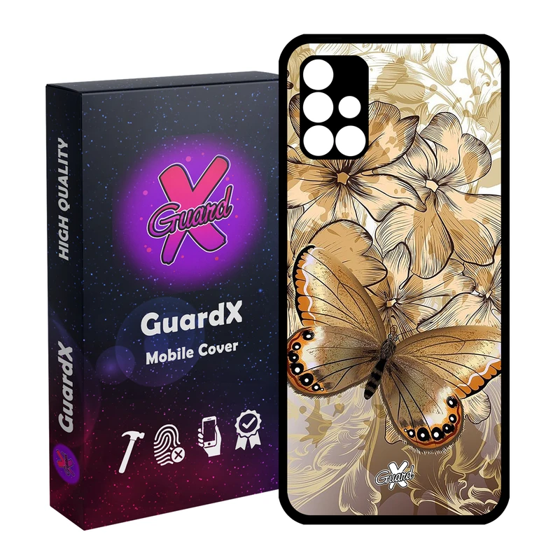 کاور گارد ایکس طرح پروانه مدل Glass10272 مناسب برای گوشی موبایل سامسونگ Galaxy M31s