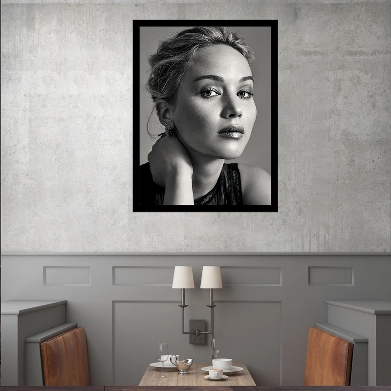 تابلو بکلیت طرح مشاهیر سینما جنیفر لارنس مدل قاب شاسی B-S10218