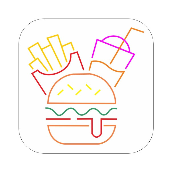 چراغ تزئینی طرح فست فود