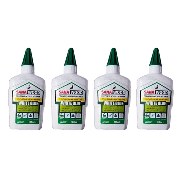 چسب چوب ثناوود مدل SWN4 حجم 100 میلی لیتر بسته 4 عددی