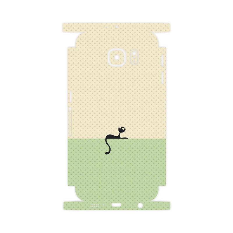 برچسب پوششی ماهوت مدل Minimal Internet Cat Icon-FullSkin مناسب برای گوشی موبایل سامسونگ Galaxy S6