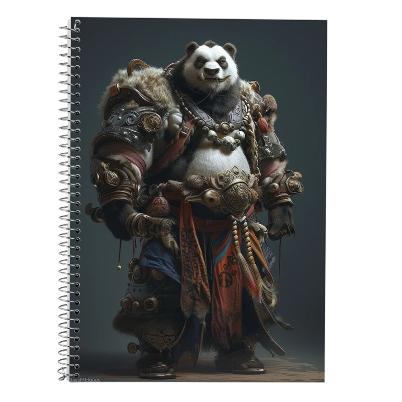 دفتر زبان 50 برگ مدوپد مدل دو خط طرح حیوانات جنگجو کد DF14871