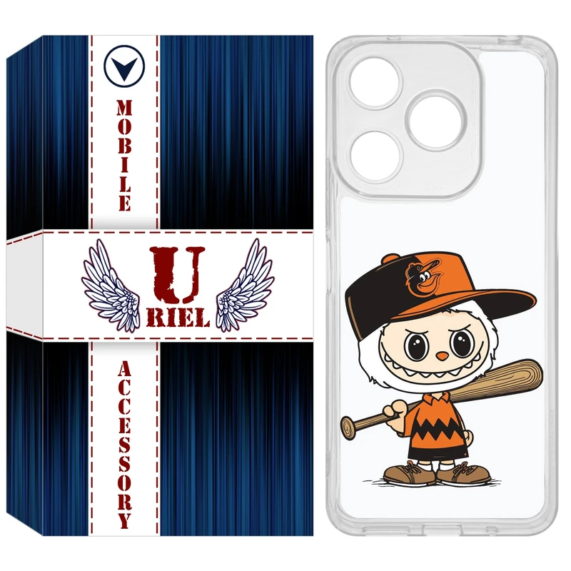 کاور یوریل مدل Clear کد 128 طرح لبوبو Labubu مناسب برای گوشی موبایل شیائومی Redmi 13 / 13x / Poco M6 4G