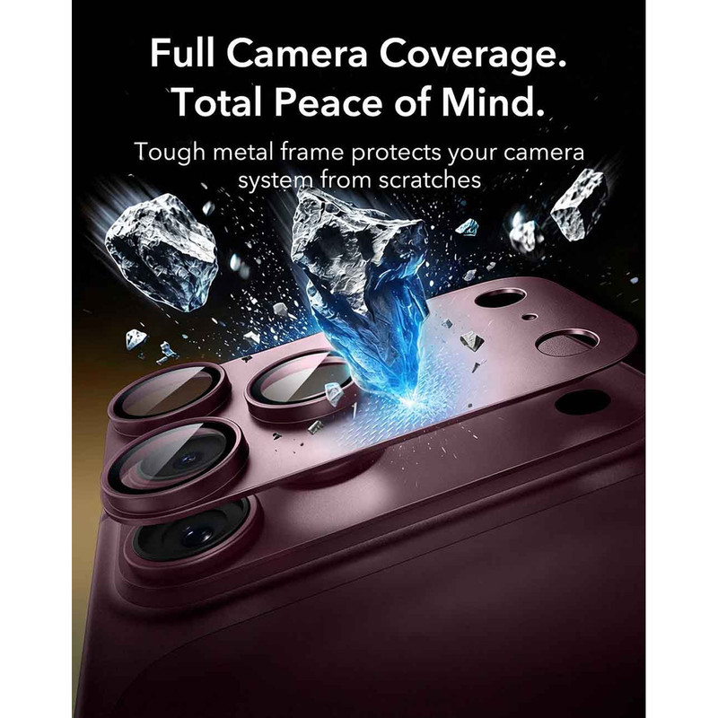 محافظ لنز دوربین فلزی مسیر مدل Total Shield مناسب برای گوشی موبایل اپل iPhone 18 Pro Max