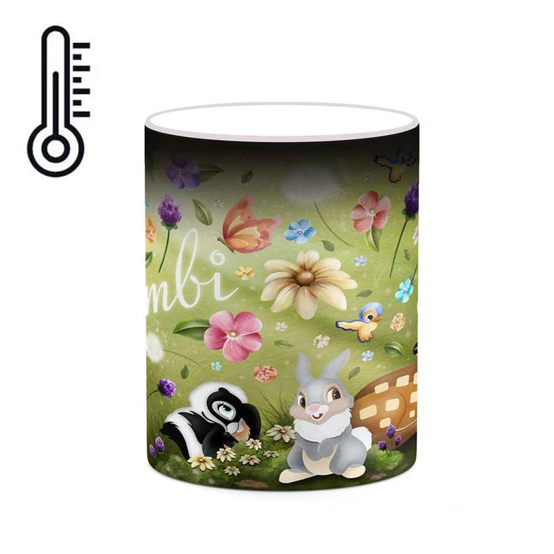 ماگ حرارتی کاکتی مدل کارتون Bambi کد mgh22201