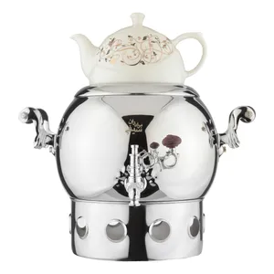 سماور گازی گروه صنعتی برادران سیفی مدل 2015 کد 2 به همراه قوری گنجایش 6 لیتر 